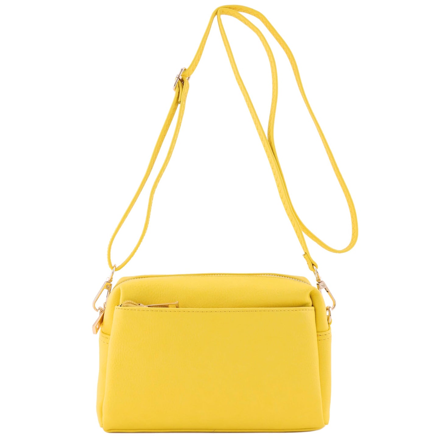 Triple Zip Small Crossbody Bag