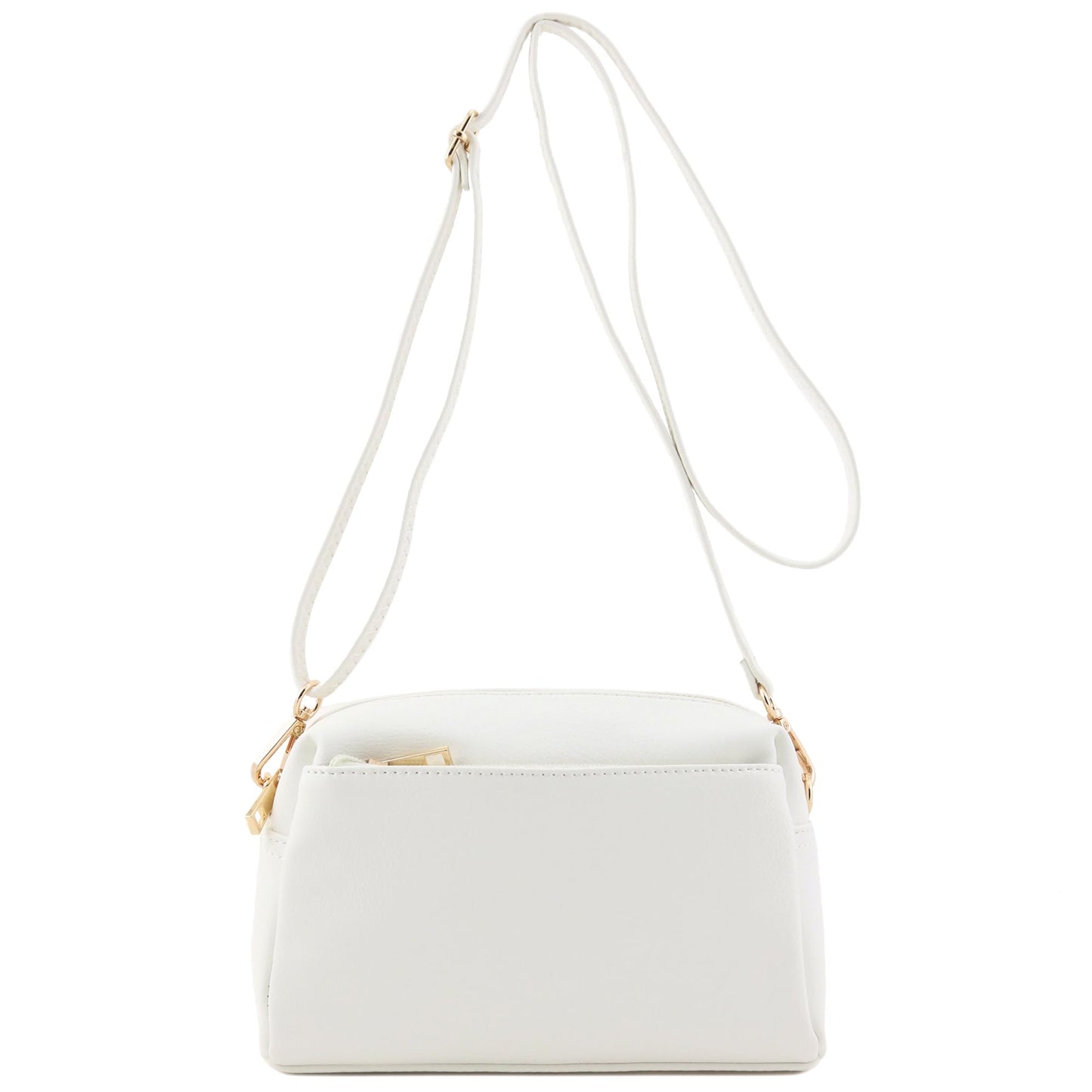Triple Zip Small Crossbody Bag