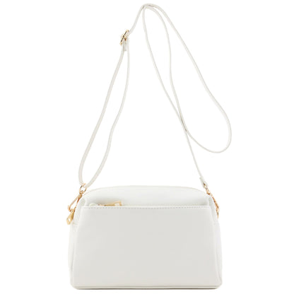 Triple Zip Small Crossbody Bag