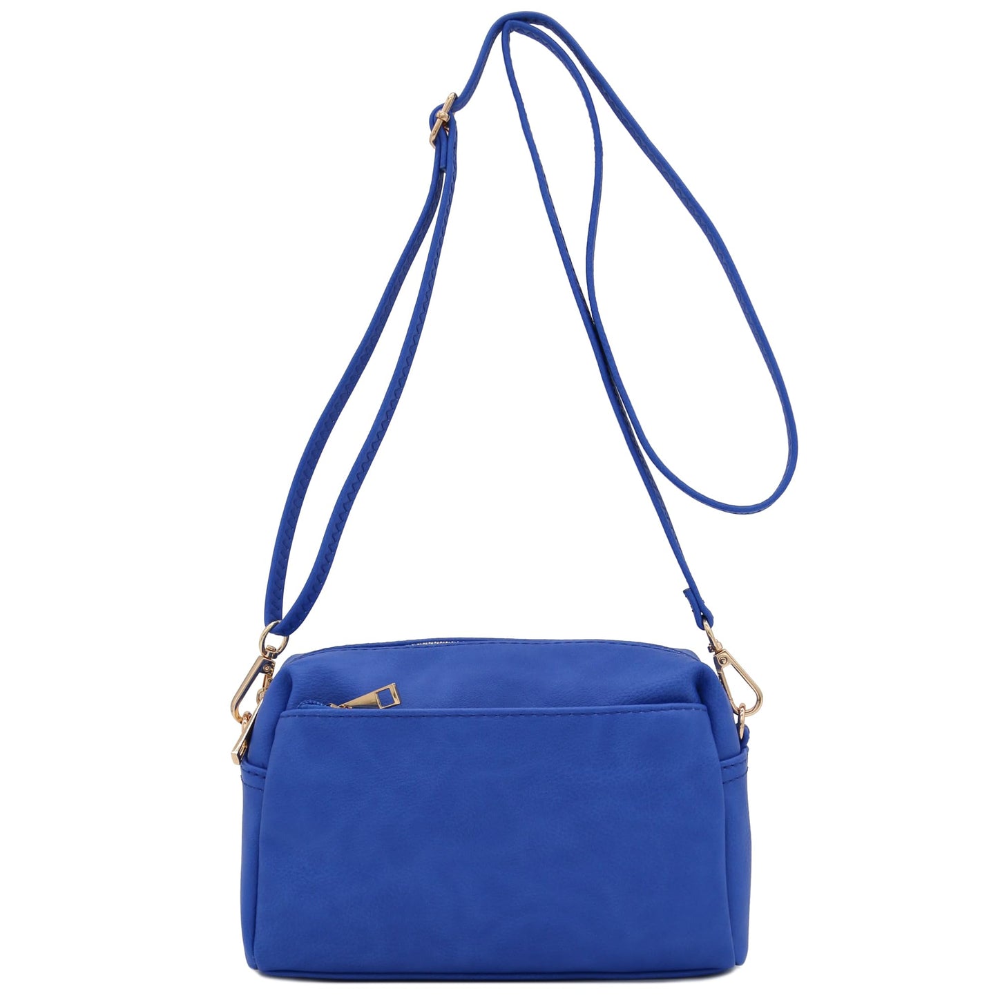 Triple Zip Small Crossbody Bag