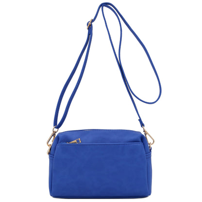 Triple Zip Small Crossbody Bag
