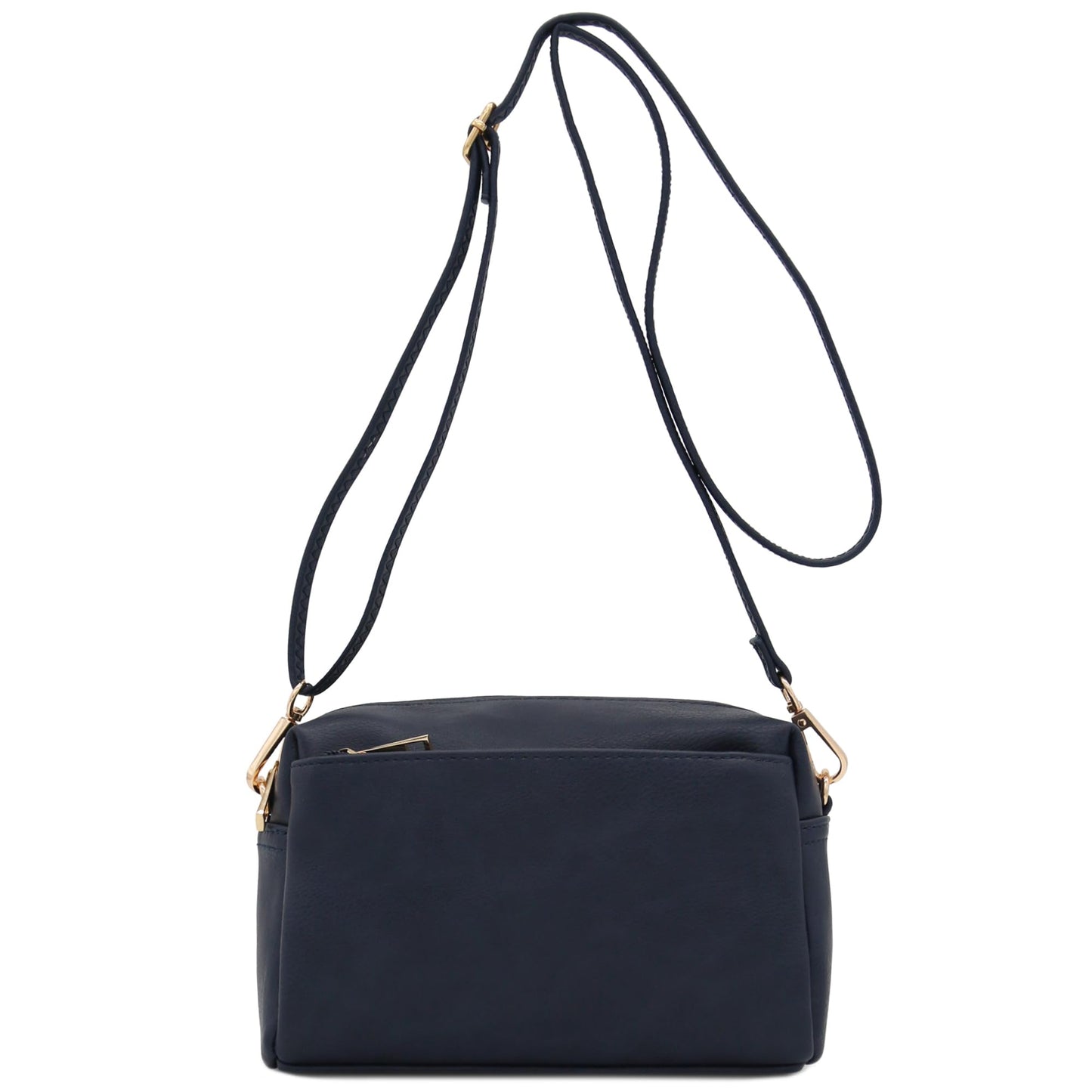 Triple Zip Small Crossbody Bag