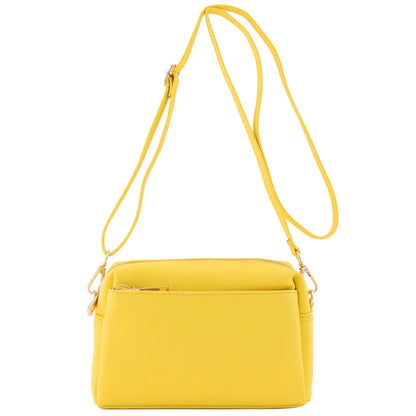 Triple Zip Small Crossbody Bag