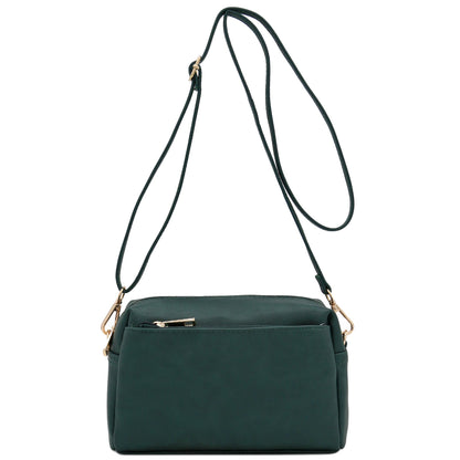 Triple Zip Small Crossbody Bag
