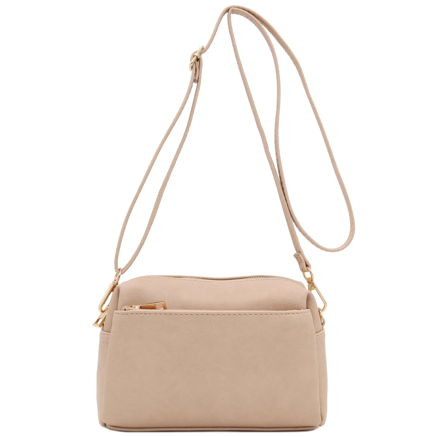 Triple Zip Small Crossbody Bag