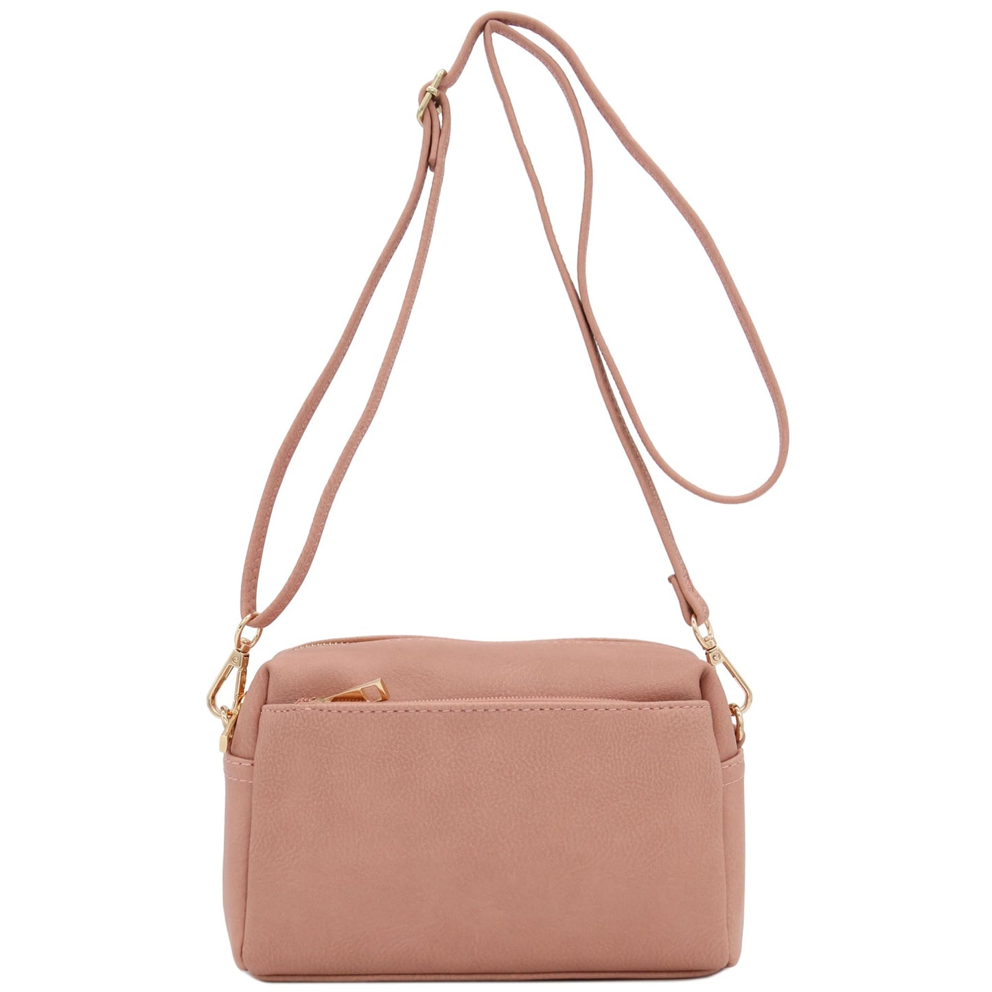 Triple Zip Small Crossbody Bag