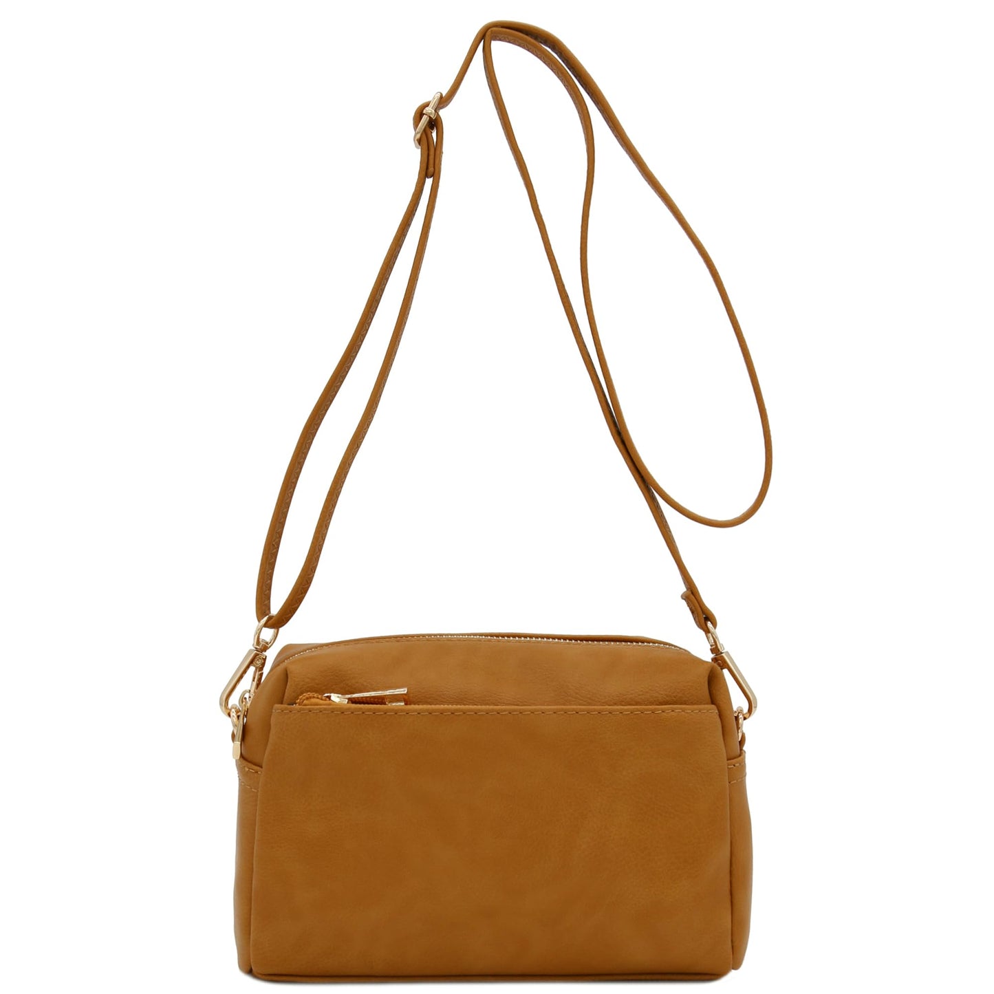 Triple Zip Small Crossbody Bag