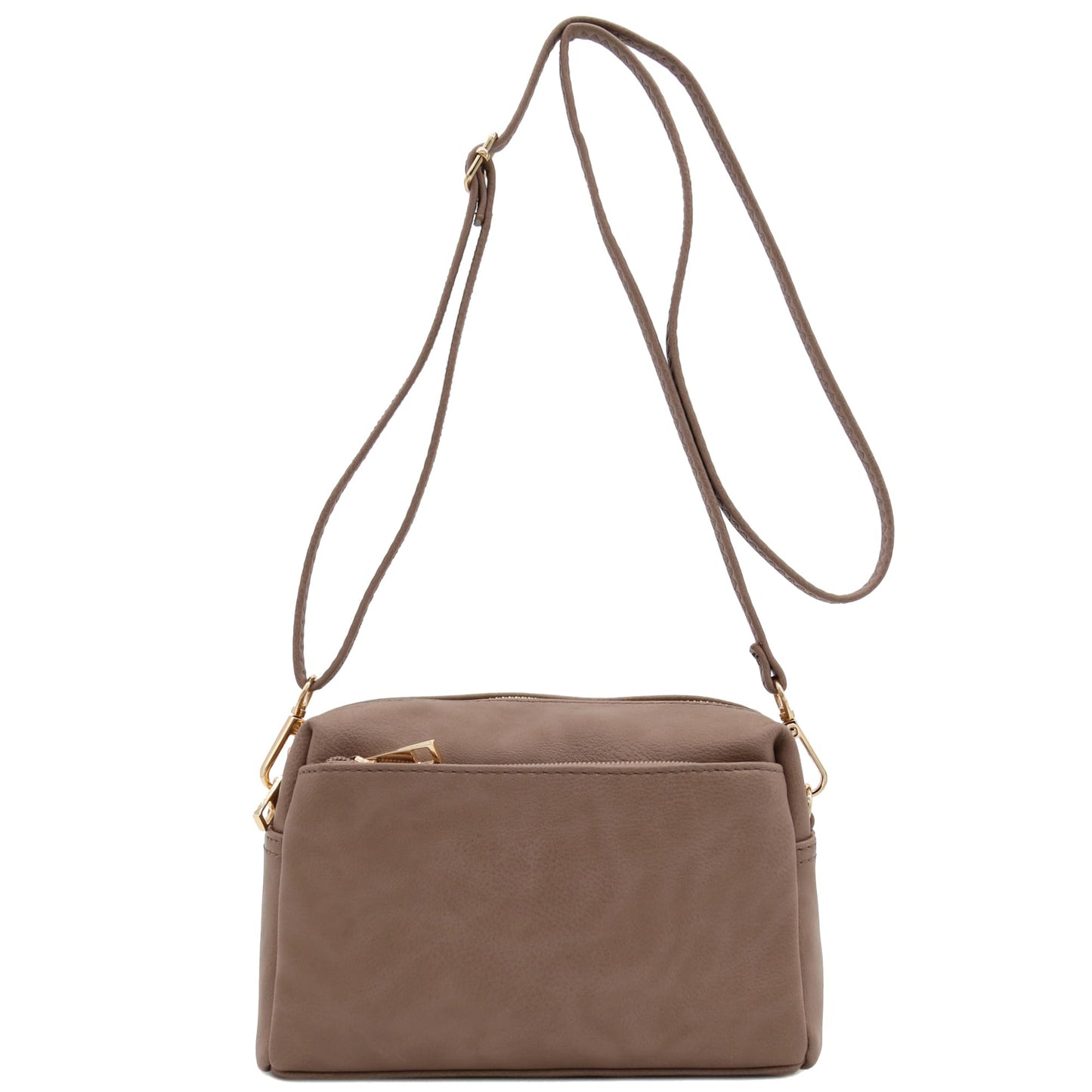 Triple Zip Small Crossbody Bag