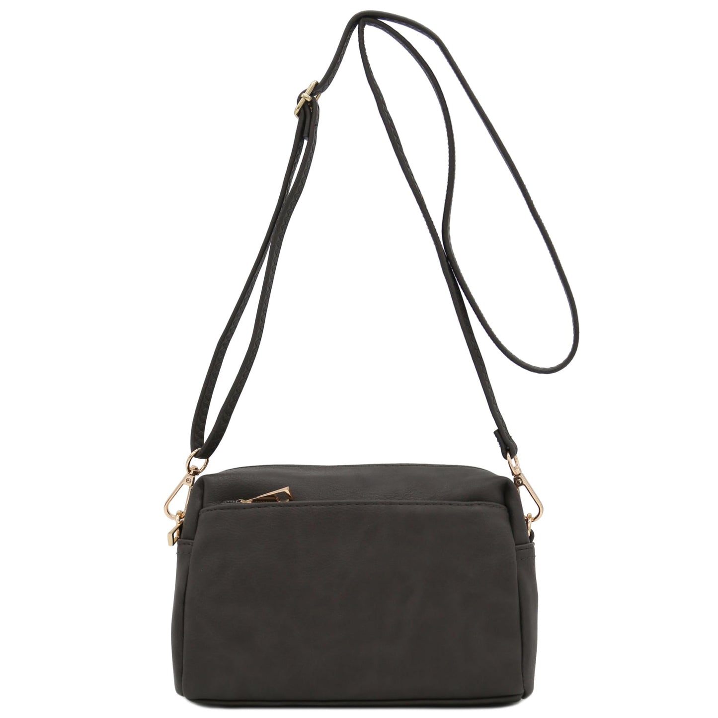Triple Zip Small Crossbody Bag
