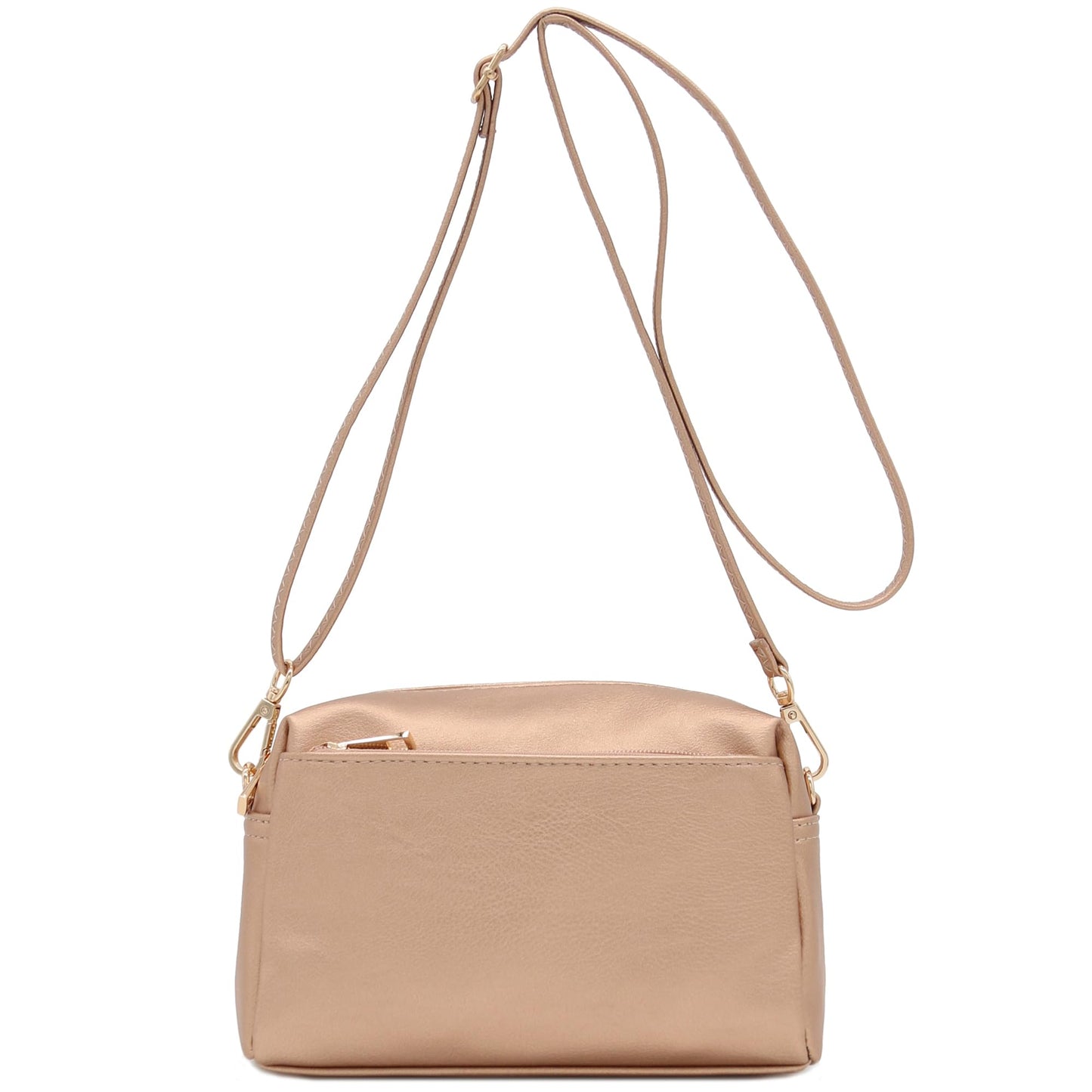 Triple Zip Small Crossbody Bag