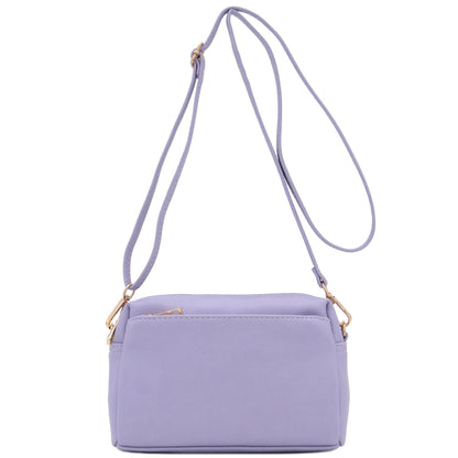 Triple Zip Small Crossbody Bag