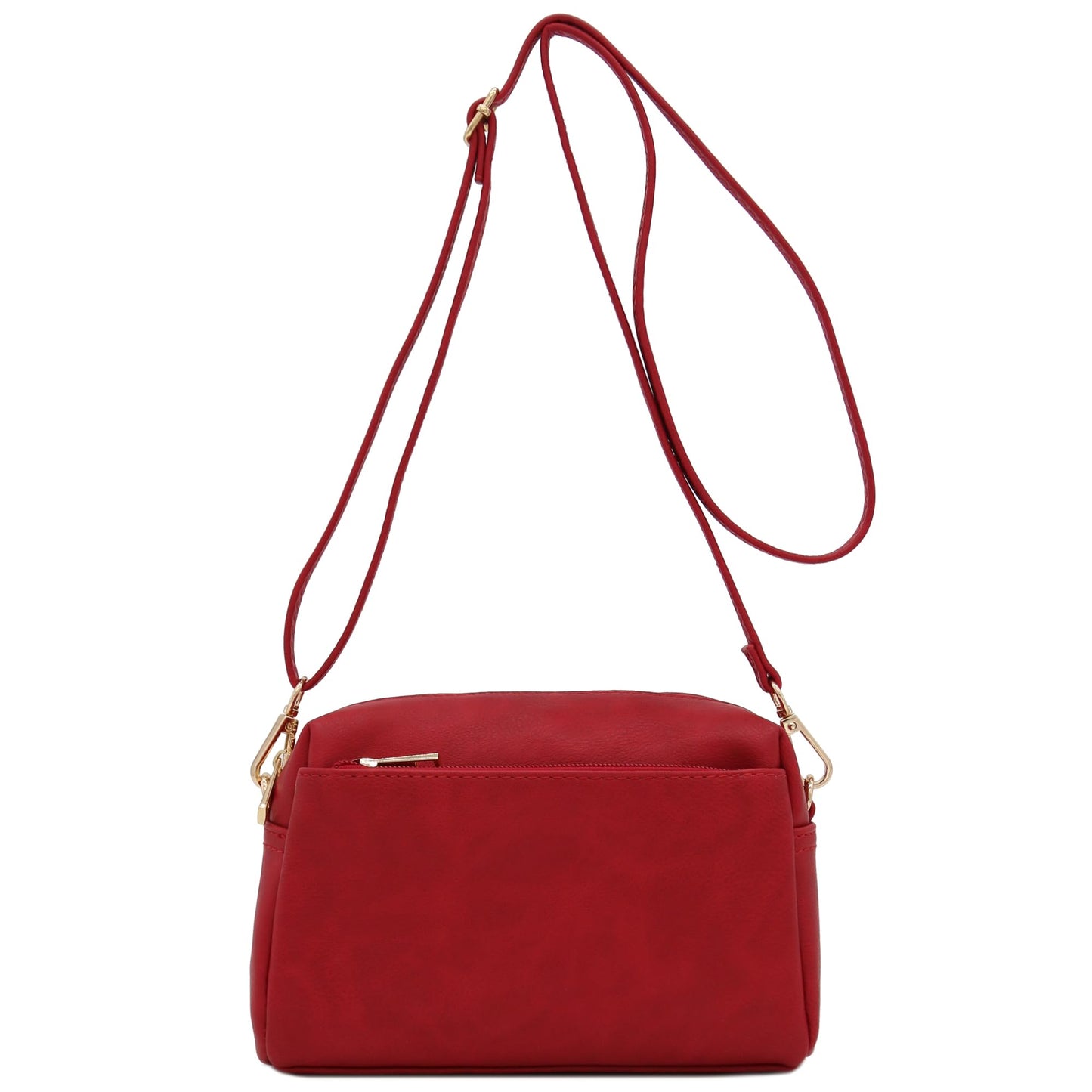 Triple Zip Small Crossbody Bag