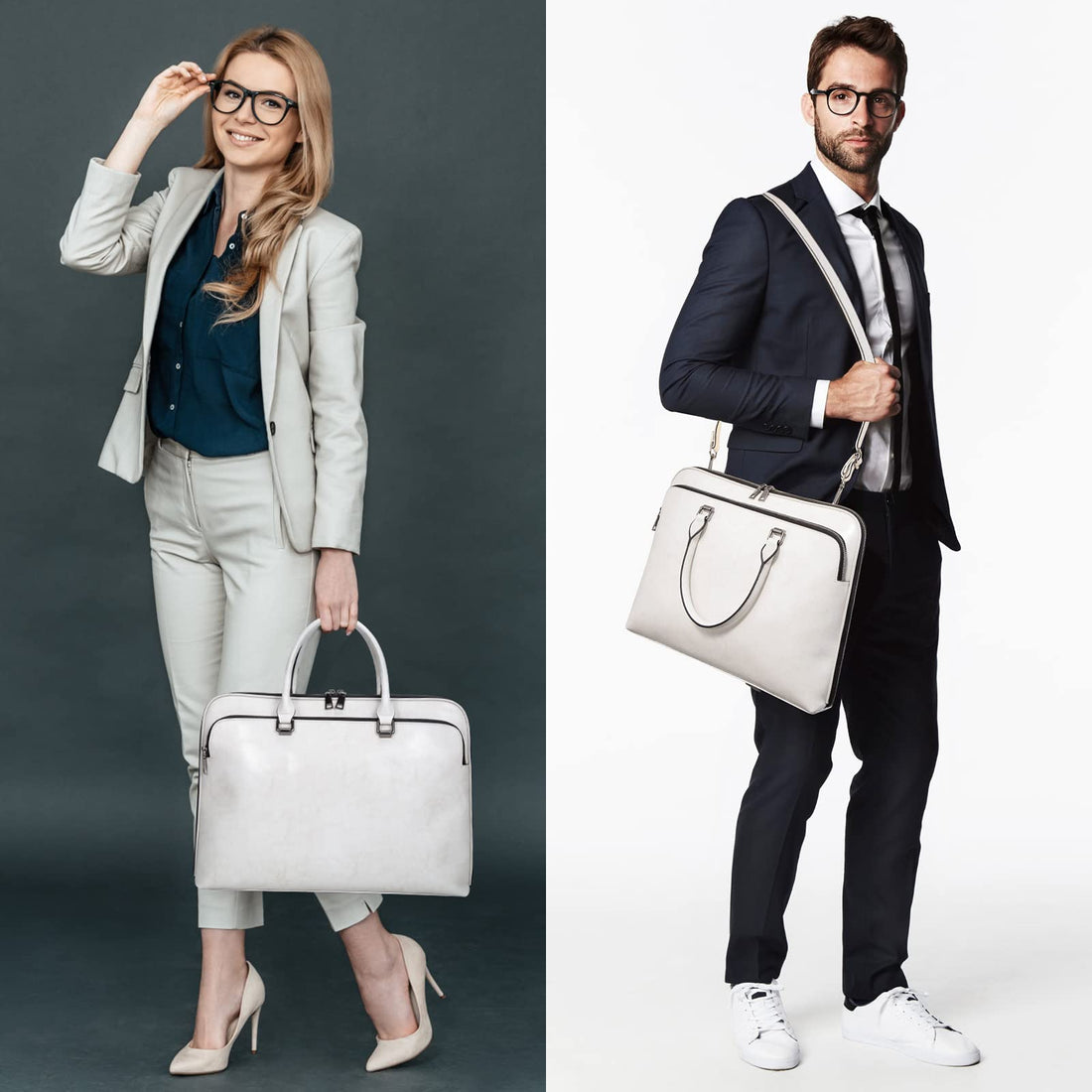 Genuine Leather Laptop Messenger Satchel Briefcase