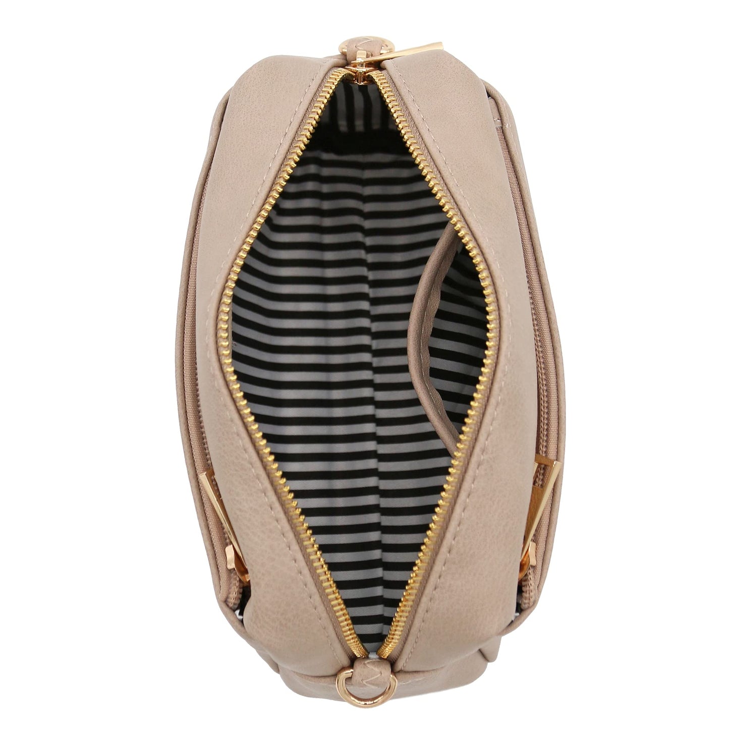 Triple Zip Small Crossbody Bag