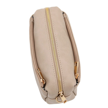 Triple Zip Small Crossbody Bag