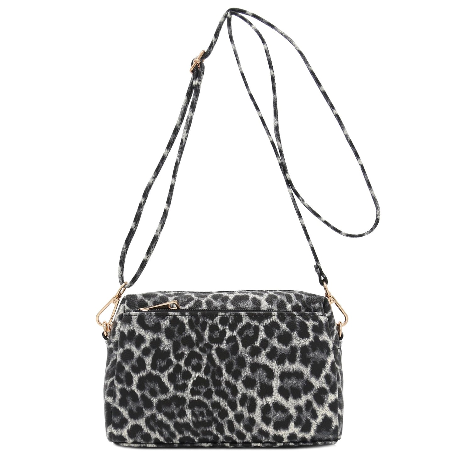Triple Zip Small Crossbody Bag