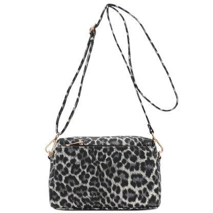 Triple Zip Small Crossbody Bag