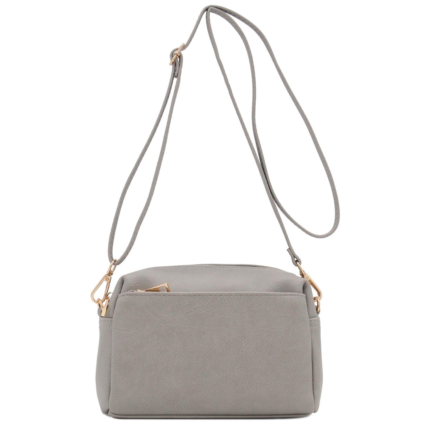 Triple Zip Small Crossbody Bag