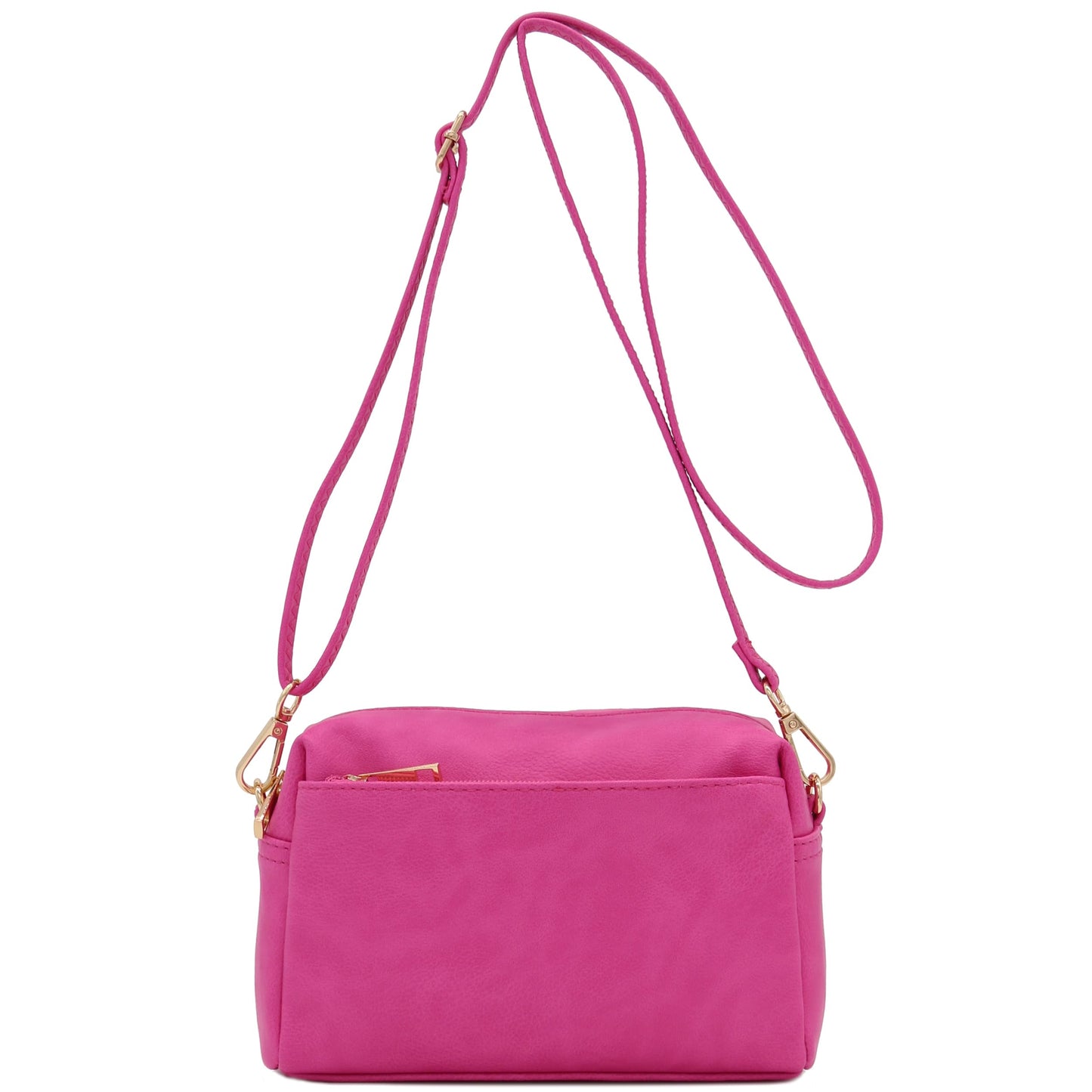 Triple Zip Small Crossbody Bag