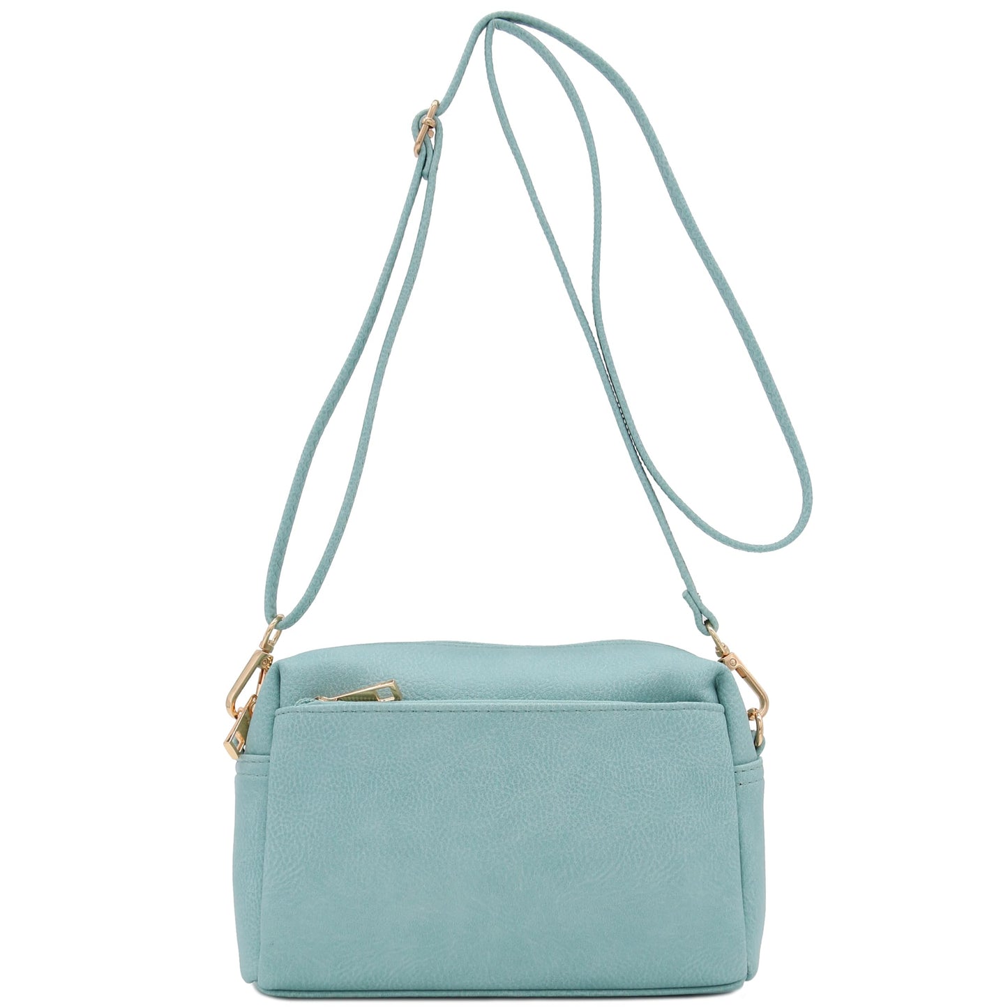 Triple Zip Small Crossbody Bag