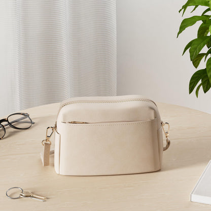 Triple Zip Small Crossbody Bag
